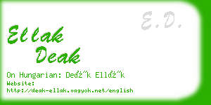 ellak deak business card